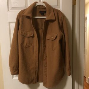 Womens Shacket Shirt Jacket by Rachel Zoe sz L camel